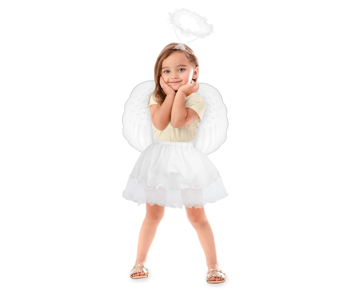 Role-play set for kids "Angel" (skirt, wings, halo)